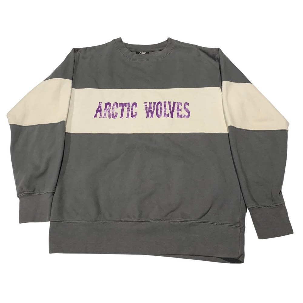 Small‎ Fan Cloth Arctic Wolves Crewneck Sweatshirt Grey Cream Pullover